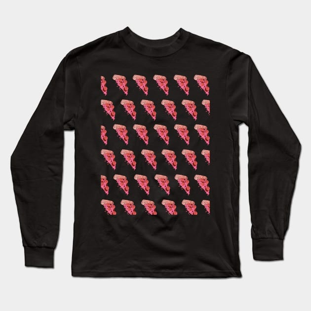 BASKETBALL PIZZA (Pattern) Long Sleeve T-Shirt by Showdeer